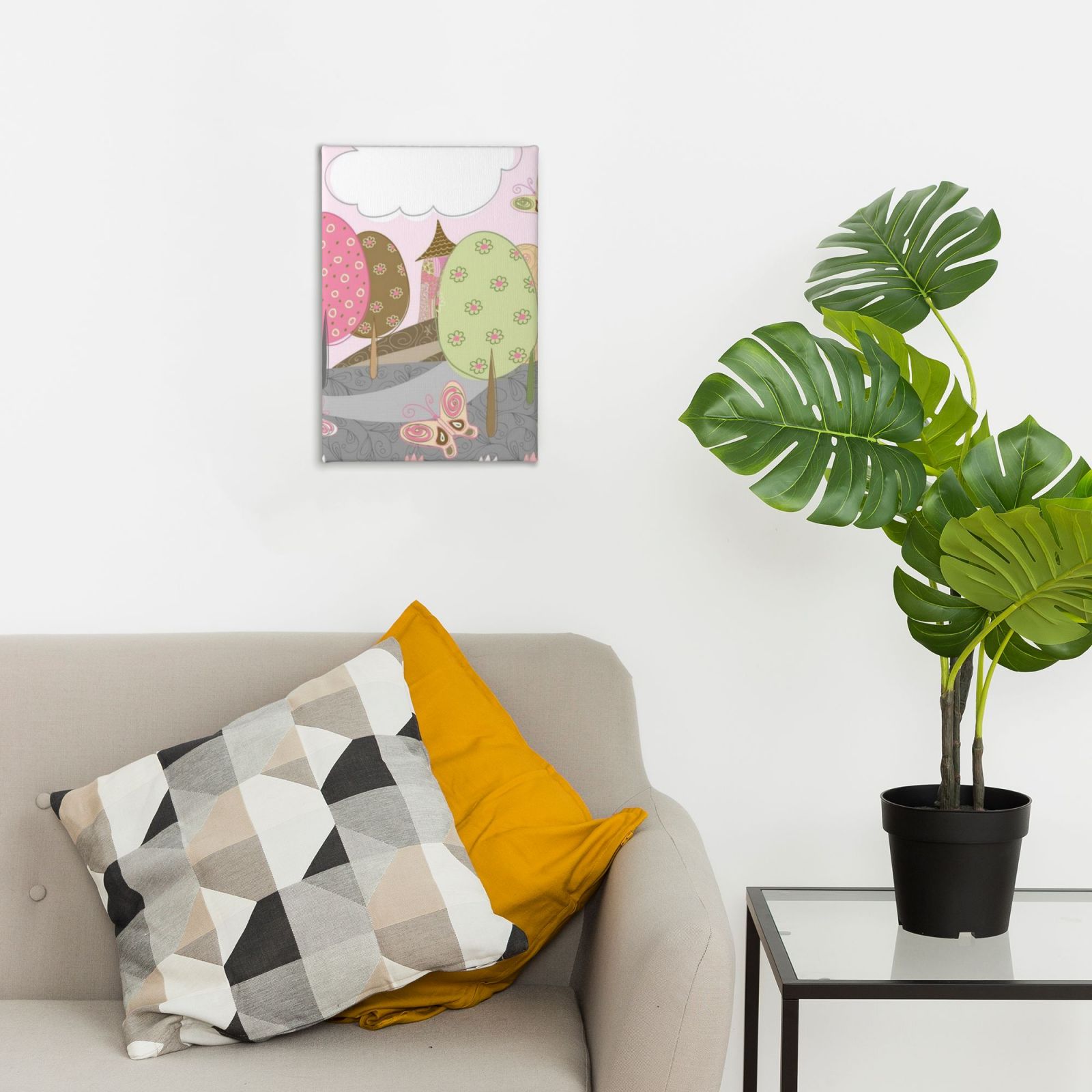 Frameless canvas decorative painting, 20×30 cm