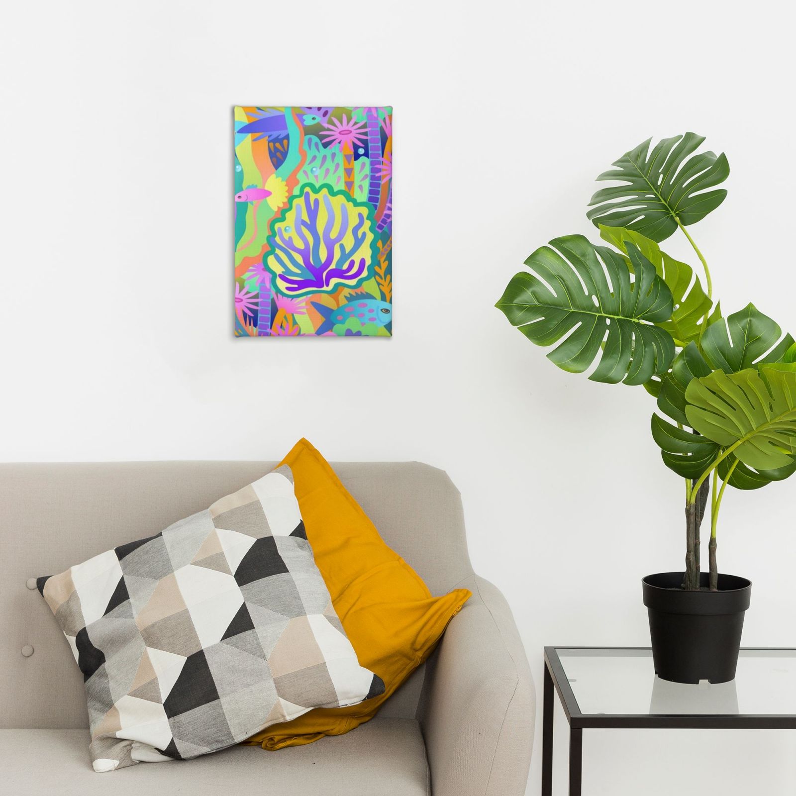 Frameless canvas decorative painting, 20×30 cm