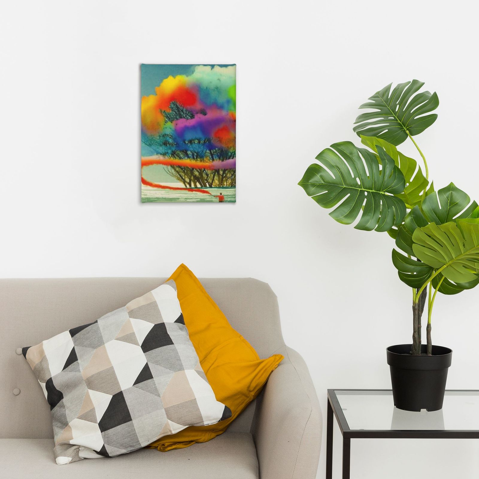 Frameless canvas decorative painting, 20×30 cm