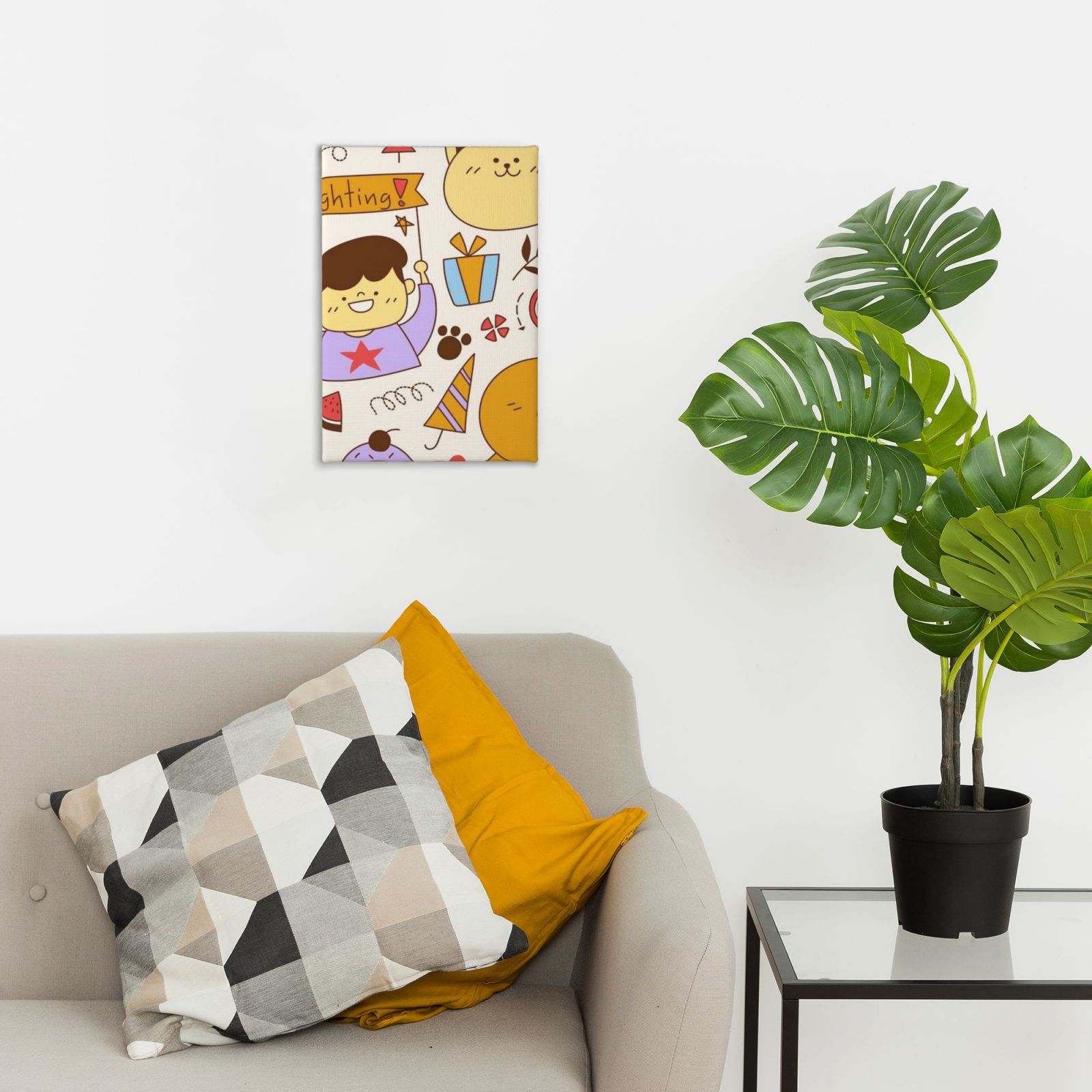 Frameless canvas decorative painting, 20×30 cm