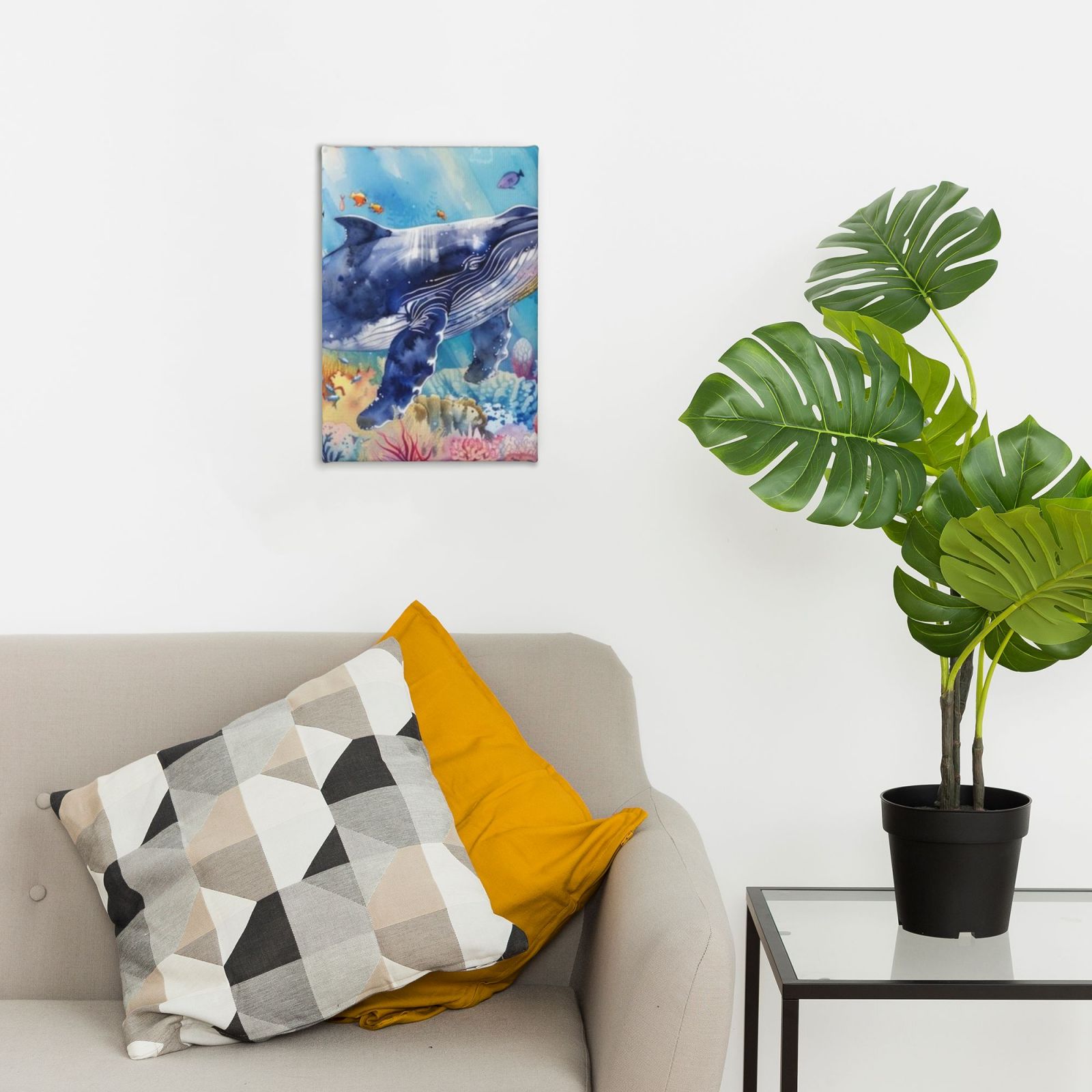 Frameless canvas decorative painting, 20×30 cm