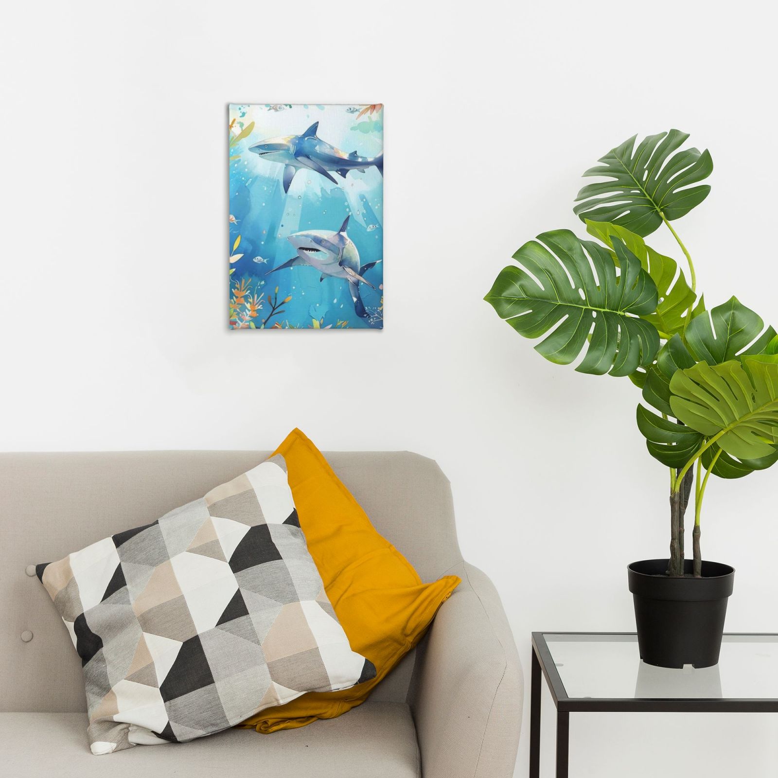 Frameless canvas decorative painting, 20×30 cm