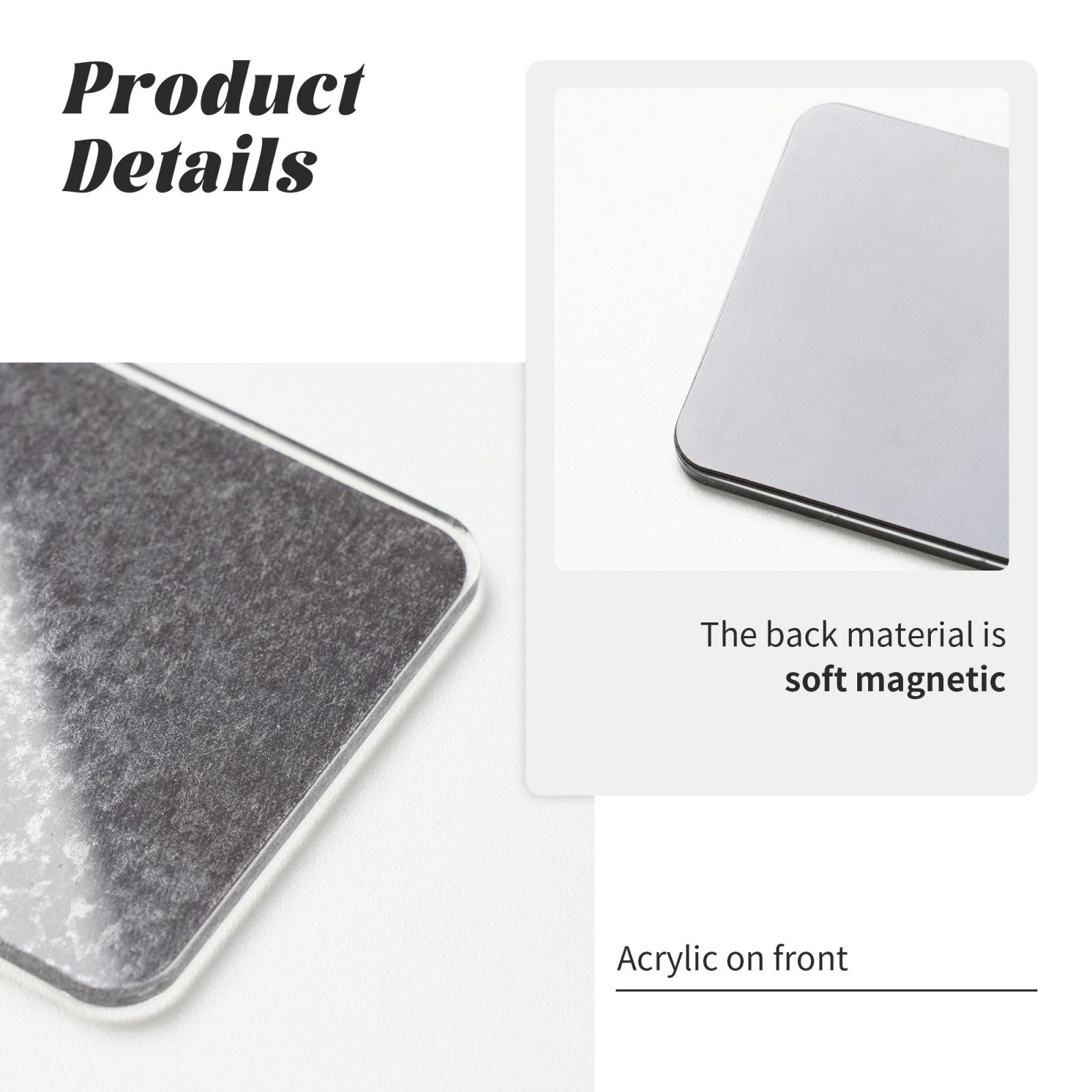 Acrylic refrigerator magnets