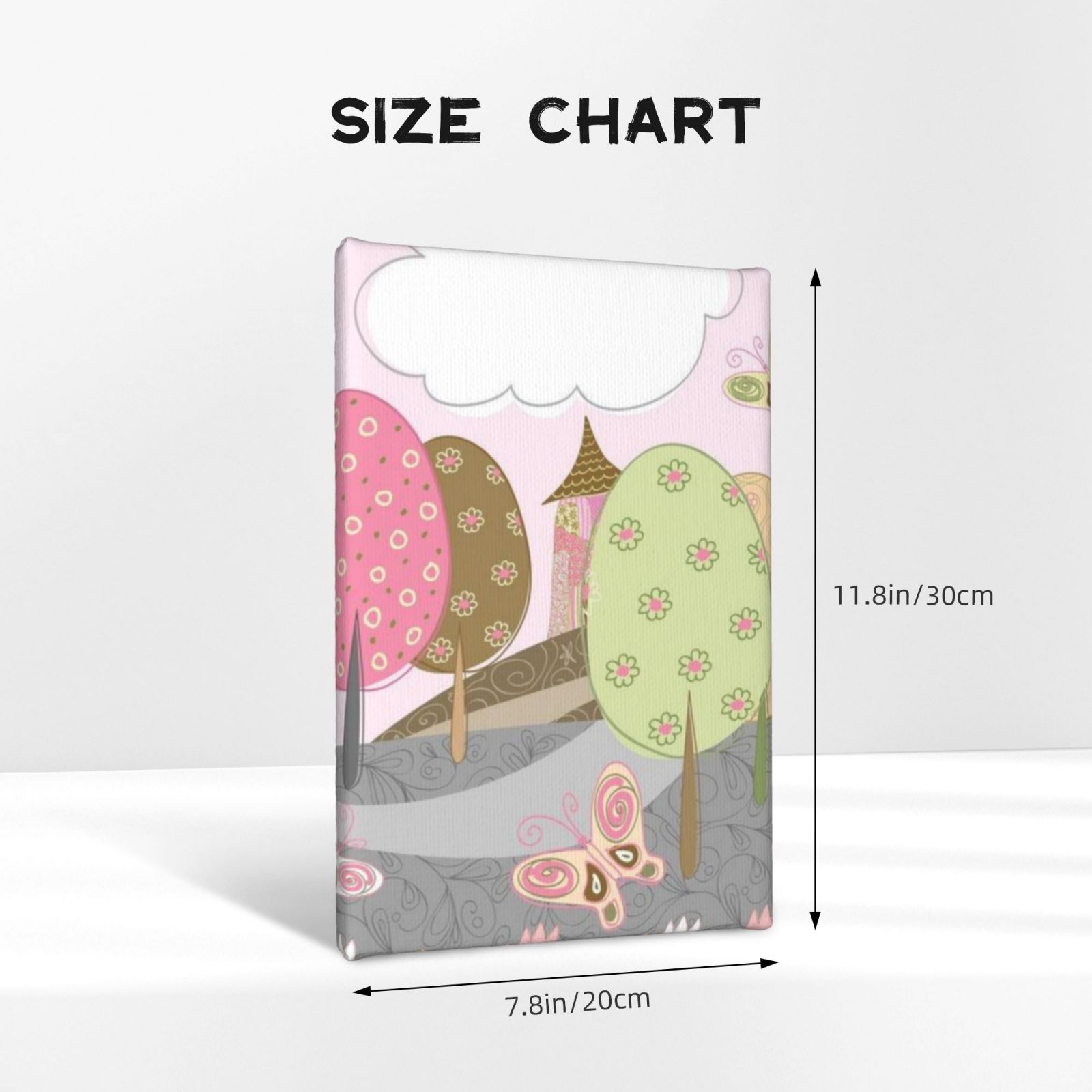 Frameless canvas decorative painting, 20×30 cm